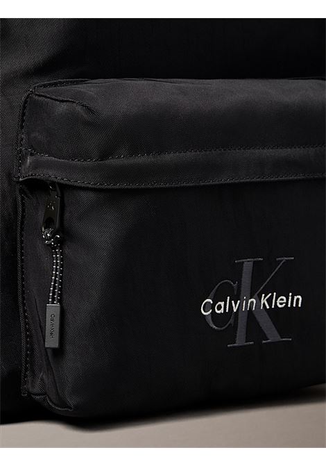 Zaino in nylon con logo monogramma Nero CALVIN KLEIN | LV04D3114GUB1
